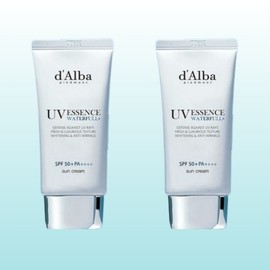 Dalba Waterful Essence Sun Cream 50ml+50ml Organic Tea Moisture Sun Cream Olive Young without white cast / 달바 워터풀 에센스 선크림 50ml+50ml 유기자차 수분썬크림 백탁없는 올리브영