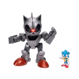 Mecha Sonic 8" Figure w/ Lights, Jet Pack + 2.5" Sonic – JAKKS Pacific