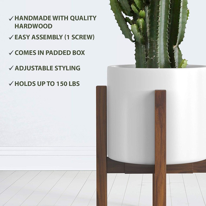 Sophia Mills Mid Century Plant Stand - Solid Wood Item