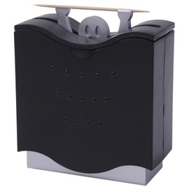Lebonarier Toothpick Holder Automatic Dispenser Toothpick Holder Toothpick Case Dispenser (Black, 1 Piece)