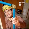 Supply Giant QYMO0100-OM x PEX 90 Degree Elbow Barb Pipe
