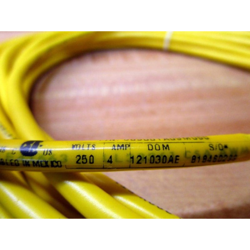 Cordset, 3 Pin, Receptacle, Female