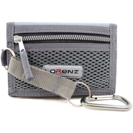Mens/Boys/Childrens Canvas Style Ripper Wallet with Belt Clip - Grey