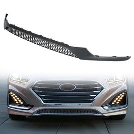 HECASA Front Lower Bumper Grille Compatible with 2015-2017 Hyundai Sonata HY1036121 86560C2300 Bumper Face Bar Grill Plastic (PP) Painted
