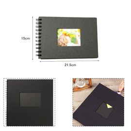 DFsucces 20 Pcs Handmade Albums for Scrapbooking Mat Photo Decor Growth Album Making with Corner Stickers (Black)