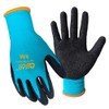 QEAR SAFETY 3 Pairs Gardening Gloves Textured Latex Palm for