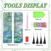 NUFTVI 4 PCS Diamond Art Bookmarks Monet Water Lily, DIY