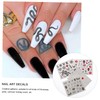 Healeved 8 Sets of Stylish Snake Skull Nail Art Stickers
