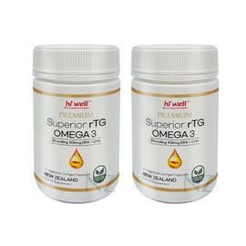 [Hiwell] Premium Superior rTG Omega 3 90 Veggie Capsules / [하이웰] 프리미엄 슈페리어 rTG 오메가3 90베지캡슐X2