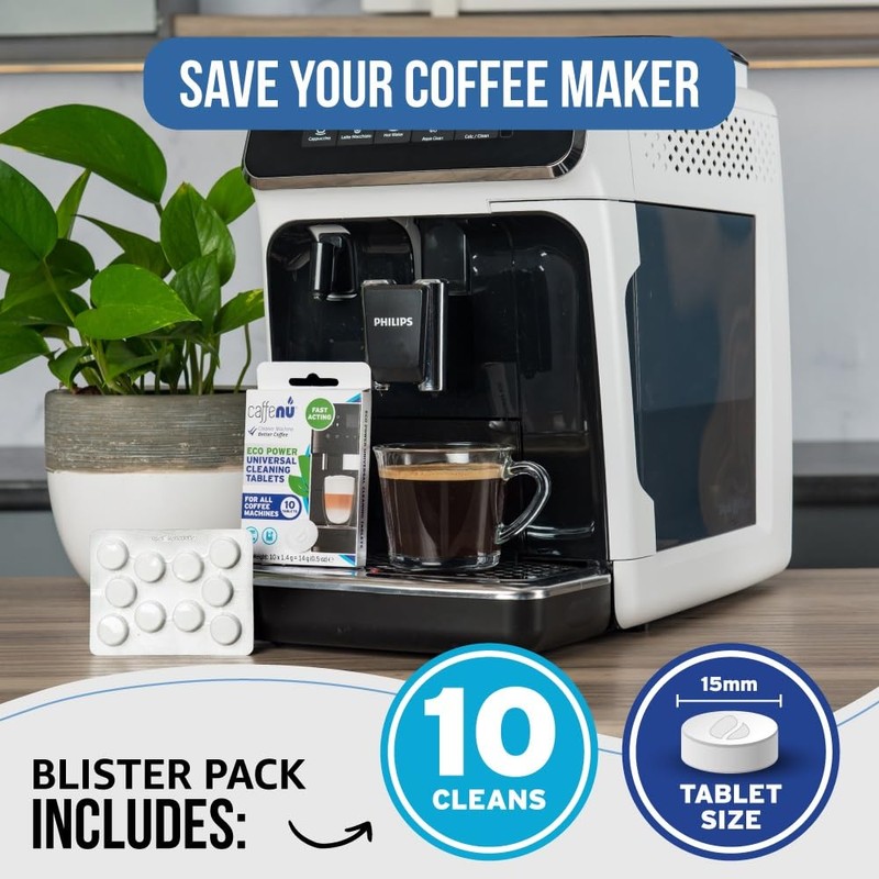 Coffee Machine Cleaner Tablets. 10 x 0.05 oz. Used Every