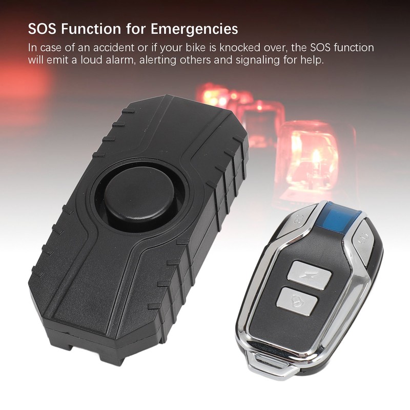 Bike Alarm with Remote Control 113dB Super Loud Vibration Motion