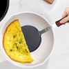 Silicone Pancake Spatula Turner with Lengthened Handle, Heat Resistant Cooking