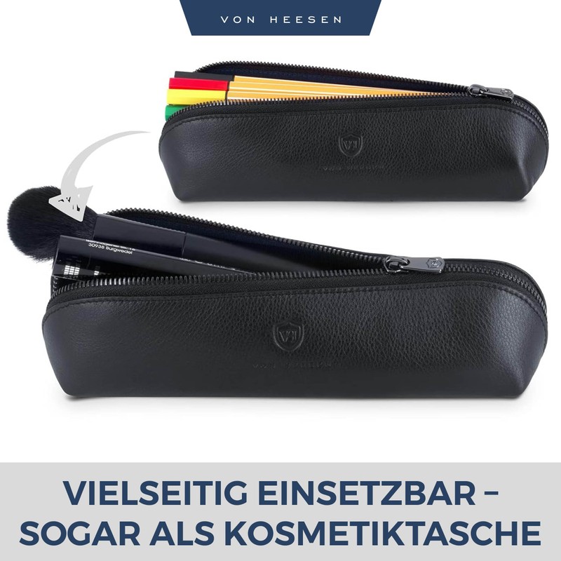 VON HEESEN® Genuine Leather Pencil Case Leather Pencil Case for