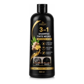 Shampoo Tinte Negro Instantáneo Cubre Canas Jengibre 500ml