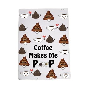 Coffee Lover Gift Coffee Makes Me Poop Kitchen Towel for Mom Dad Barista Christmas Graduation Dish Towel (Coffee Poop)