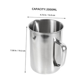 CIYODO Stainless Steel Measuring Cup with Scale Wide Mouthed Laboratory Container for Precise Measurement and Deformation Resistant Experimental Tool