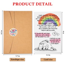 FLAGISTA Pet Dog Bereavement Sympathy Card, Rainbow Bridge Condolence for Dog Loss (Pet Loss Card 01)