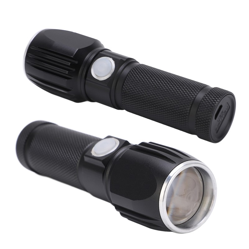 Flash Light P01 Portable Waterproof Black Handheld Flashlights with Data