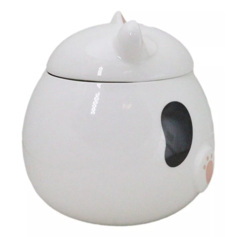 Ebros Gift Whimsical White Chubby Feline Kitty Cat Cup Mug