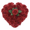 Isquene [25PCS] Deep Red Roses Artificial Flowers with Long Stem