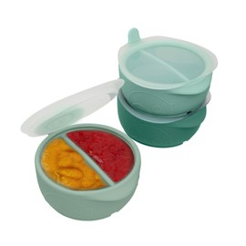 b.box Fill and Freeze 3 Pack New, Homemade Baby Purees, Stackable Food Storage Bowls, Store and Serve Healthy with Clear lid | Baby Fill 3 Pack New