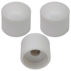 Pack of 3 6mm Round Hole Solid Colour Domed Top Guitar Tone/Volume Control Knob (White)