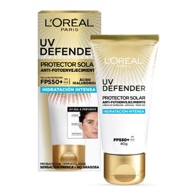 L'Oréal Paris Protector Solar Diario FPS50+ UV Defender Hidratación Intensa, 40ml