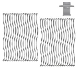 BBQration Grill Parts for Napoleon Rogue 425 Rogue XT/SE 425, Freestyle 425S Series Grill, 2-Pack Stainless Steel Grill Grate Replacement Parts for Napoleon Grill Accessories RXT425SIBPK-1 R425PK-1