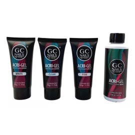 GC Nails Kit Básico Acri-gel Gel Y Liquido Moldeador, Uñas. Gc Nails