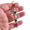 Chakra Armband, Echtes Edelstein Schmuck Armband, 6 mm Chakra Kugelarmband
