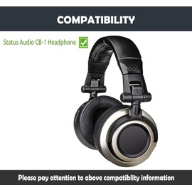 HTINDUSTRY Premium Ear Pads Replacement Cushions Compatible with Status Audio CB1 CB-1 CB 1 Headphones Ear Pads with Softer Protein Leather/Memory Foam
