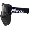 Birdz Eyewear Skylark Motorcycle Goggles Removable Face Mask Black Frames