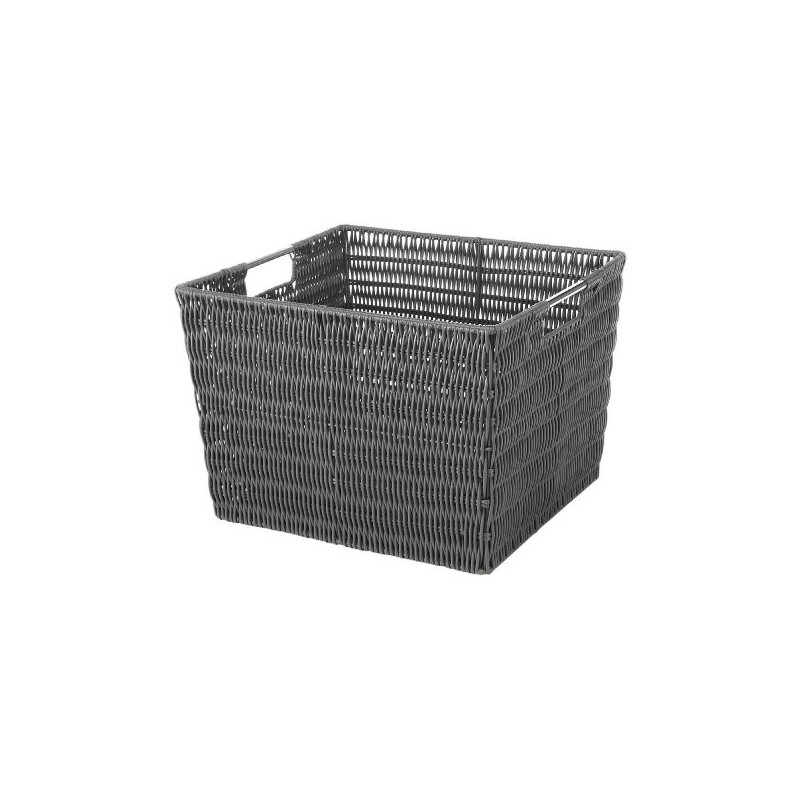 Whitmor Rattique Storage Tote Grey