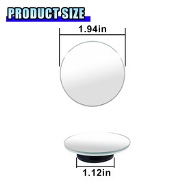 2PCS Blind Spot Car Mirror, HD Glass Rotate Adjustable Car Side Mirror, Round Frameless Wide-angle Blind Spot Mirror, Universal Convex Rear View Mirror for Car, SUV, Truck (Round)