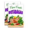 Farm Fresh Rutabagas (24" X 36") Vinyl Decal Only (Pack