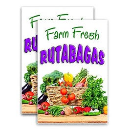 Farm Fresh Rutabagas (24" X 36") Vinyl Decal Only (Pack of 2) |Sign|Sticker|Poster