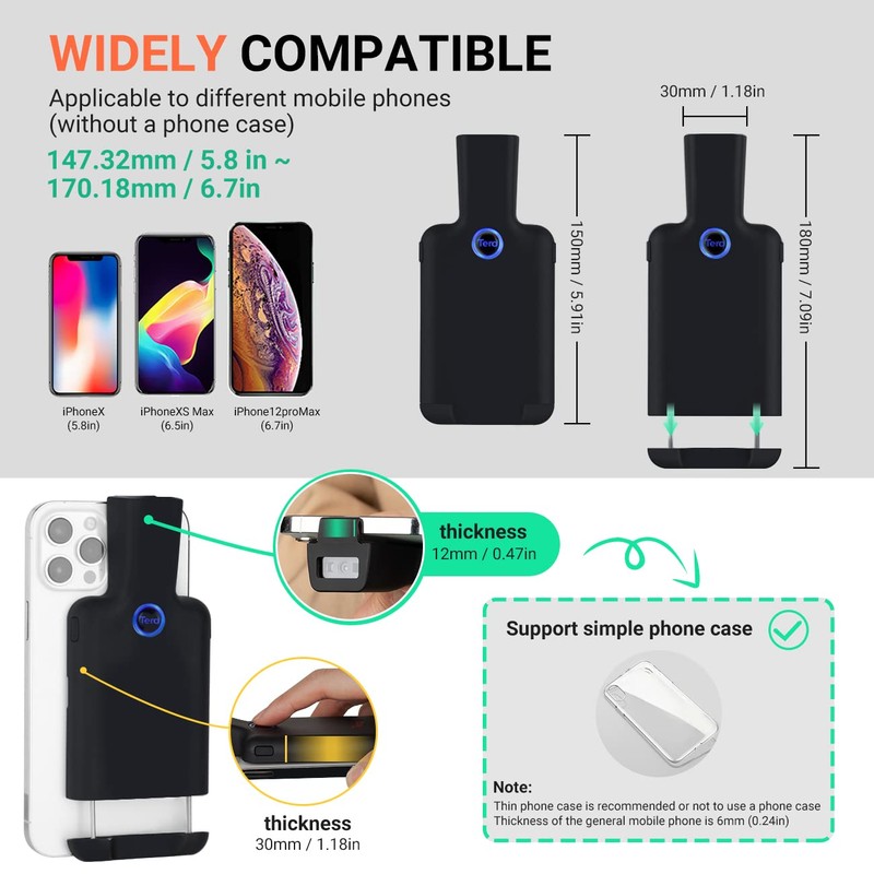 Tera 1D 2D QR Bluetooth Barcode Scanner Wireless Portable Mini