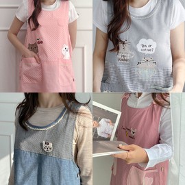 Hans Gallery pretty daycare apron teacher daycare teacher kindergarten apron, ribbon bunny apron_blue / 한스갤러리 예쁜 어린이집 앞치마 선생님 보육 교사 유치원 앞치마, 리본바니 앞치마_블루