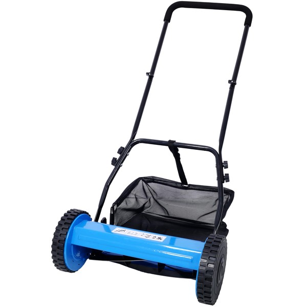Heemab and Precision 16-Inch Push Reel Lawn Mower with Grass