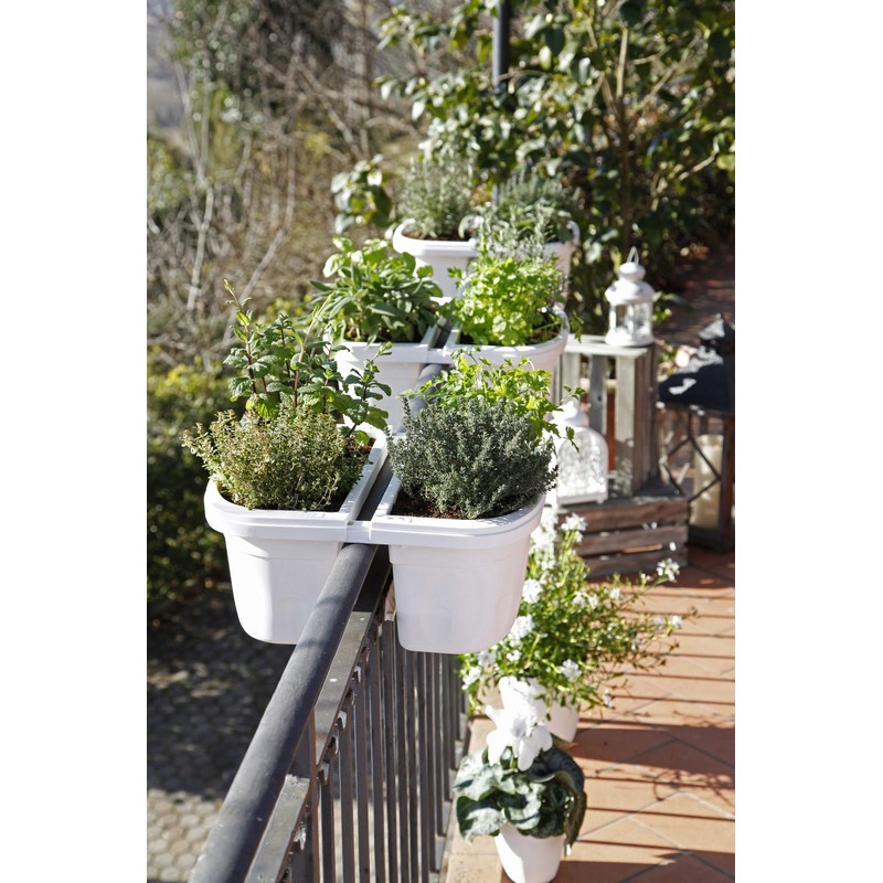 Apollo Exports International AP-30232/2 16" Double Sided Adjustable Railing Planter,