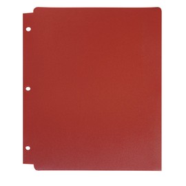 Storex Carpetas de bolsillo de poliéster con 3 agujeros perforados, 5 unidades, Rojo