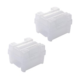 4" or 100mm Wafer Sample Box Wafer Cassette, Wafer Carrying Tray for Silicon 25 Slots, Sapphire, SiC Substrate Storage (Pack of 2 pcs)