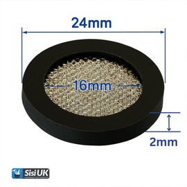 SISI UK Inlet Hose Filter Mesh Washers 3/4" Universal Tap Connector (24mm OD x 16mm ID x 3.7mm) Inlet Hose Filter for Washing Machines & Dishwashers Pack of 2