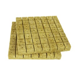 TEXALAN(R) 1.5"X1.5"X1.5" Rockwool Hydroponic Starter Plug Soilless Cultivation Grow Cubes Ideal for Clone Plants, Seeds Germination - Lightweight, Durable 2 Sheets of 49 Cubes (98 Cubes Total)