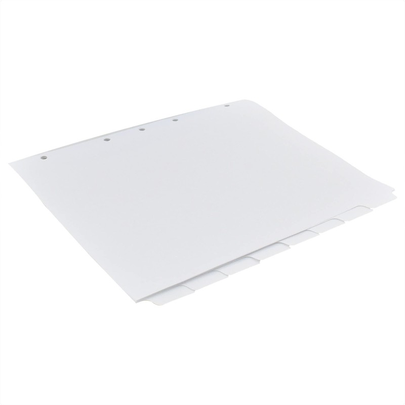 ACCO Wilson Jones Separadores de Carpeta Borrables, Color Blanco, 8