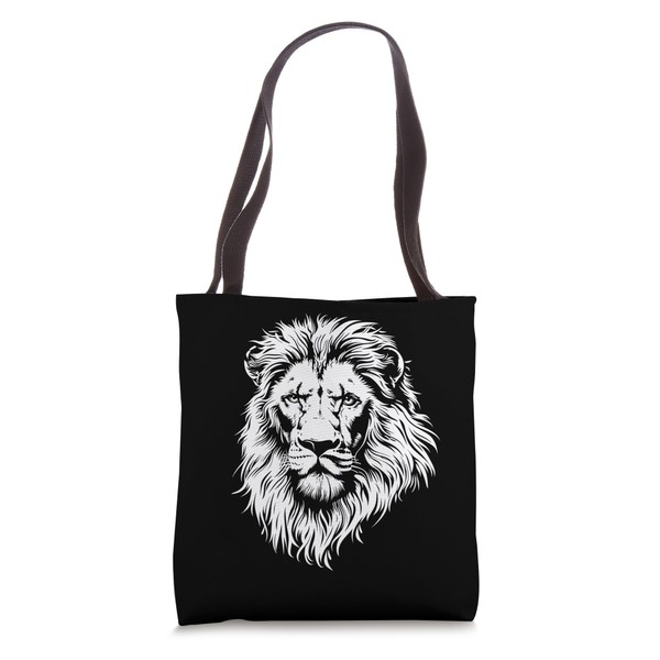 Lion Silhouette, Lion, Lion Head Tote Bag
