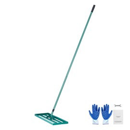 Happybuy Lawn Leveling Rake, 30"x10" Lawn Levelling Tool, Heavy-Duty with 78" Steel Extended Handle, Ideal for Garden, Golf Lawn and Farm