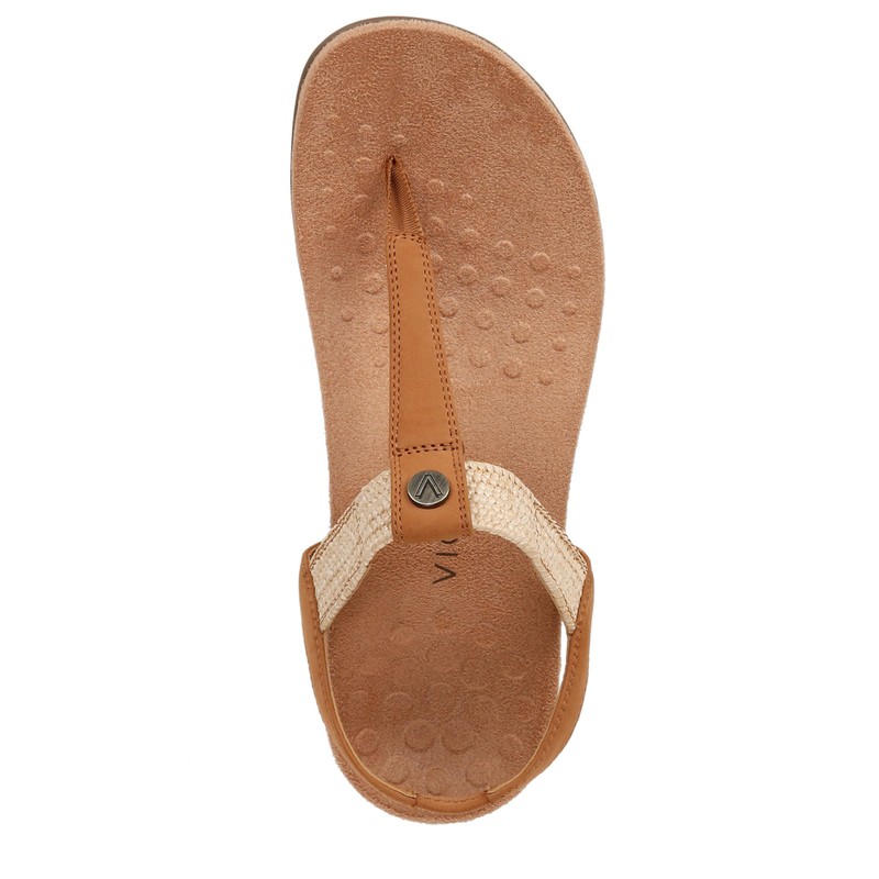VIONIC Women's Brea Ankle Straps Heeled Sandal, Camel Nbck Leather,