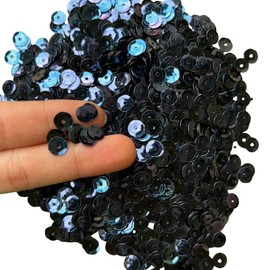 0.7oz 6mm Cup Sequin for Crafts DIY Craft Sequins Creative Projects Sequins for Crafts (Dark Blue)