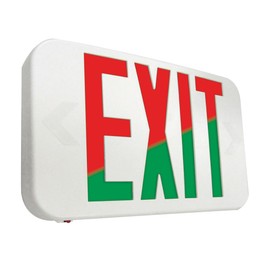 Sure-Lites All-Pro APX7RG LED Indoor Exit Sign with Battery Backup Provides 90 Min. of Emergency Run Time, Selectable Red/Green face,Universal Mounting Options for Max. Flexibility,White Finish,6 Pack